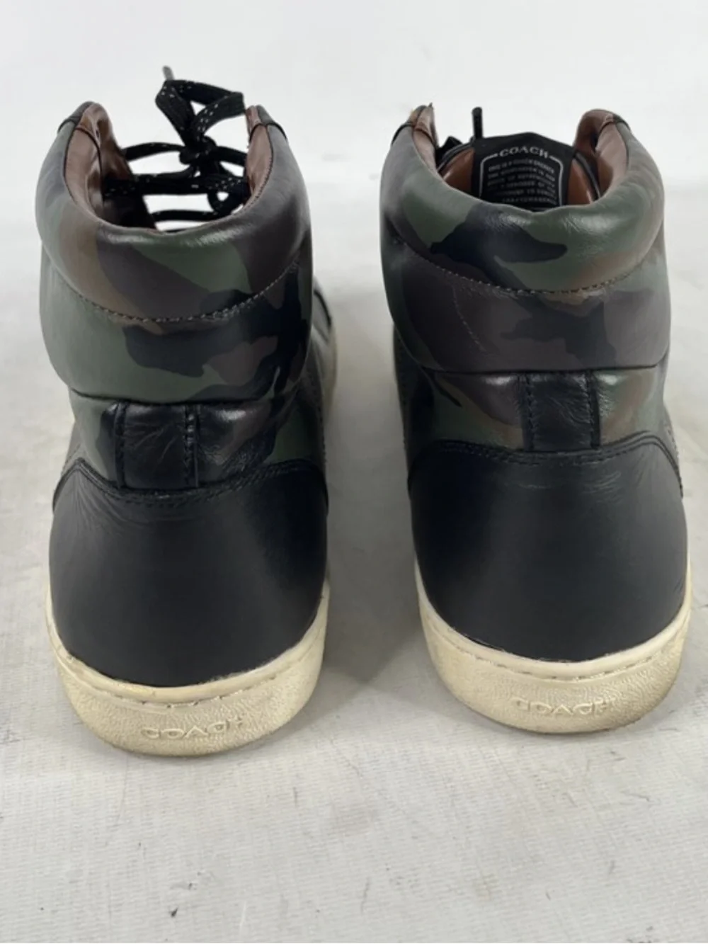 Coach Camo High-Top Sneakers, Size: 12D/46 (Men)